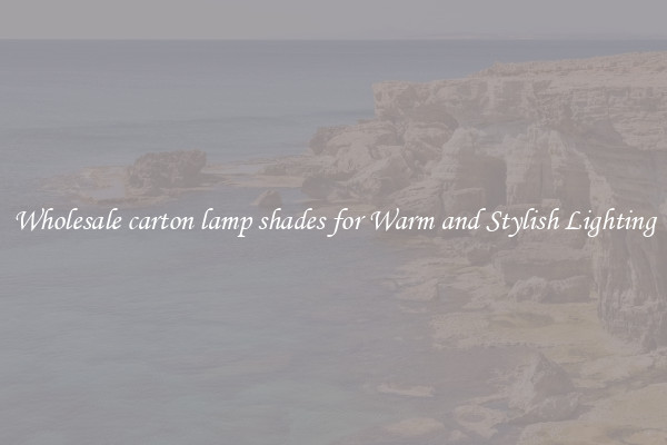 Wholesale carton lamp shades for Warm and Stylish Lighting