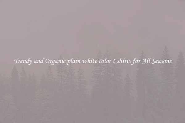 Trendy and Organic plain white color t shirts for All Seasons