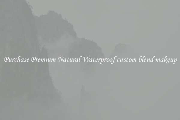 Purchase Premium Natural Waterproof custom blend makeup
