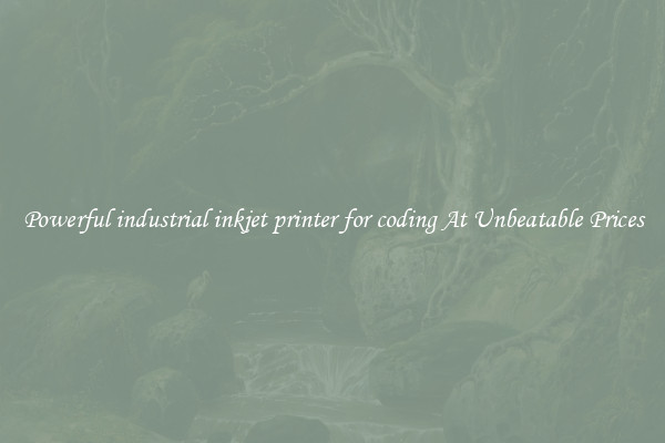 Powerful industrial inkjet printer for coding At Unbeatable Prices