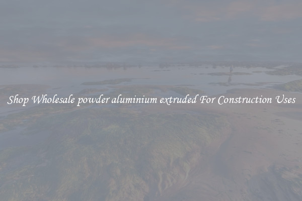 Shop Wholesale powder aluminium extruded For Construction Uses
