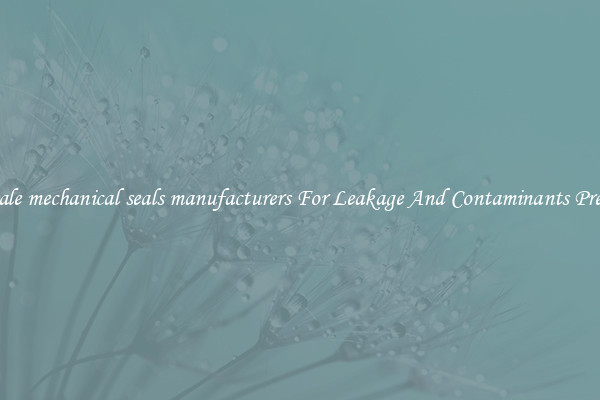 Wholesale mechanical seals manufacturers For Leakage And Contaminants Prevention