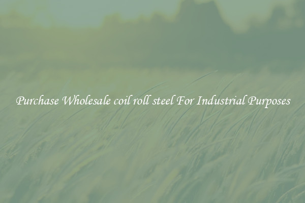 Purchase Wholesale coil roll steel For Industrial Purposes