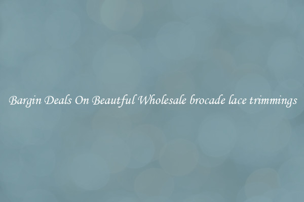 Bargin Deals On Beautful Wholesale brocade lace trimmings