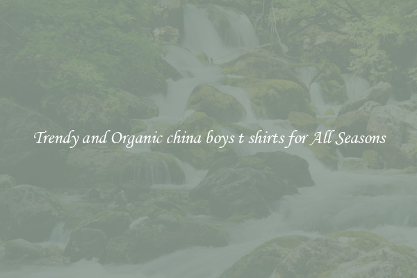 Trendy and Organic china boys t shirts for All Seasons
