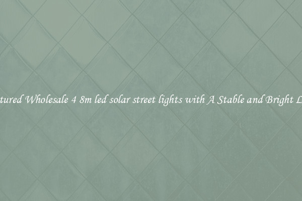 Featured Wholesale 4 8m led solar street lights with A Stable and Bright Light