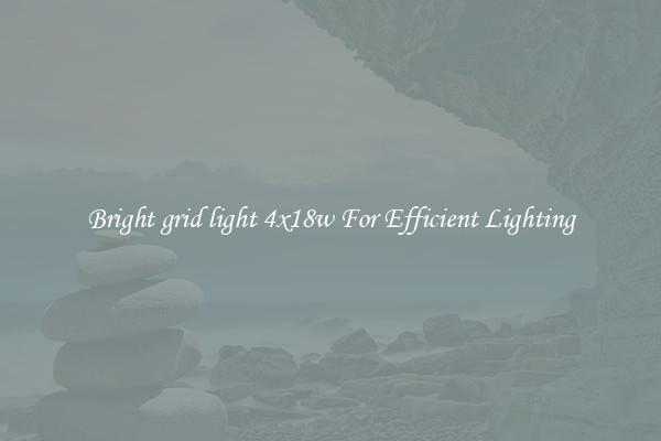 Bright grid light 4x18w For Efficient Lighting
