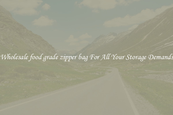 Wholesale food grade zipper bag For All Your Storage Demands